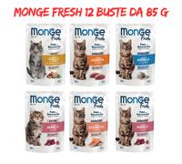 Monge FRESH 12 Buste da 85 grammi Patè in Bocconcini Gatto - Vari Gusti