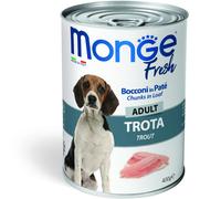 Monge Fresh Adult Bocconcini in Paté con Trota 400 g Alimento Umido per Cani