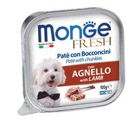 Monge Dog Fresh pate con pezzi di carne - agnello 100 g