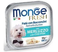 Monge Fresh Dog Vaschetta Multipack 32x100G MERLUZZO