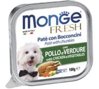 Monge Fresh Dog Vaschetta Multipack 32x100G POLLO E ORTAGGI