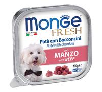 Monge Dog Fresh pate con pezzi di carne - manzo 100 g