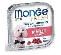 Monge Fresh Manzo Paté con bocconcini per cani adulti 100 g