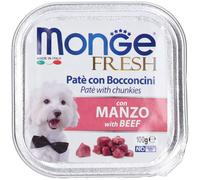 Monge Fresh Manzo Paté con Bocconcini per Cani Adulti - Risparmia il 1