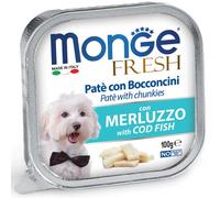 Monge Fresh Paté Bocconcini Con Merluzzo Cibo Umido Per Cani