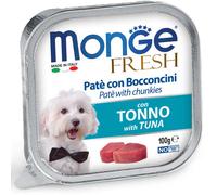 Monge Fresh Paté Bocconcini Con Tonno Cibo Umido Per Cani Adulti