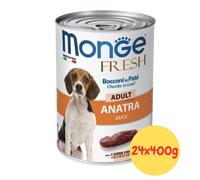 Monge Fresh Umido Cane Anatra Adult Bocconi in Paté - 24x400g Bocconi per cani