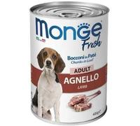 Monge Fresh Adult Bocconcini in Paté con Agnello 400 g Alimento Umido per Cani
