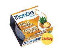 Monge Fruits Pollo e Ananas- 24x80gr OFFERTA Monge Umido Gatti. X2 SCONTO EXTRA.
