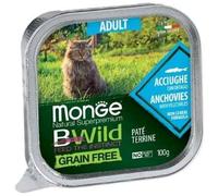 Monge Gatto BWild Adult Patè con Acciughe Vaschetta 100g