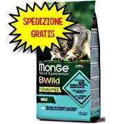 MONGE GATTO BWILD GRAIN FREE ADULTO MERLUZZO, PATATE E LENTICCHIE 1,5 KG