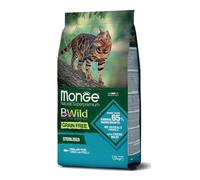 Monge gatto bwild sterilizzato tonno piselli 1,5 kg crocchette gatti al pesce