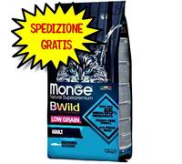 MONGE GATTO CROCCHETTA BWILD LOW GRAIN ADULTO ACCIUGHE 1,5 KG