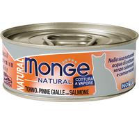 MONGE NATURAL TONNO CON SALMONE BUSTE 80 GR.