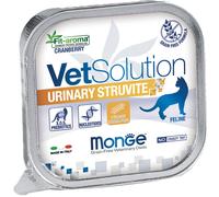 100 g Monge VetSolution Gatto Urinary Struvite Alimento Dietetico Completo Cibo Umido in Caso di Calcoli Struvite con Pollo Grain Free