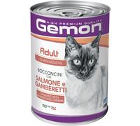 Gemon Cat Adult scatoletta per gatti - salmone, gambero 415 g