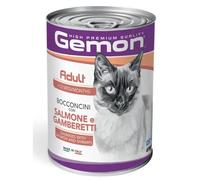 Monge Gemon Cat Adult Bocconcini 415 gr Salmone e Gamberetti - confezione da 24 pezzi - Cibo umido per gatti - 1° ORDINE? scegli lo sconto BZR5 / BZR20 + 200 punti fedeltà