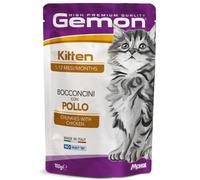 Monge Gemon Cat Kitten Bocconcini 100 gr Pollo - confezione da 24 pezzi - Cibo umido per gatti - 1° ORDINE? scegli lo sconto BZR5 / BZR20 + 200 punti fedeltà