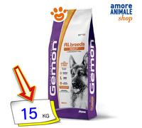 Gemon Monge Crocchette per Cani All Breeds Adult Anatra e Riso 15 kg