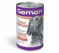 Monge Gemon Dog Adult All Breeds Bocconi 1,25 Kg - Salmone e ortaggi - Cibo Umido per Cani - 1° ORDINE? scegli lo sconto BZR5 / BZR20 + 200 punti fedeltà