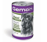 Monge Gemon Dog Adult All Breeds Bocconi 1,25 Kg - Vitello, fegato e ortaggi - Cibo Umido per Cani - 1° ORDINE? scegli lo sconto BZR5 / BZR20 + 200 punti fedeltà