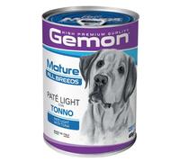 Monge Gemon Dog Mature All Breeds Patè Light 400 gr Tonno - confezione da 24 pezzi - Cibo umido per cani - 1° ORDINE? scegli lo sconto BZR5 / BZR20 + 200 punti fedeltà