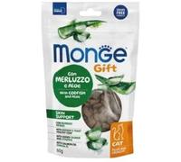 Monge Gift Snack Cat Skin Support Gatto con Merluzzo e Aloe Vera Filled and Crunchy 60g