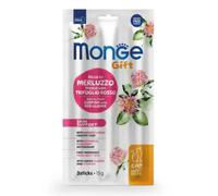 Monge Gift snack grain free per gatti Skin Support 15 gr Merluzzo con trifoglio rosso (scadenza 02/06/2026) - 1° ORDINE? scegli lo sconto BZR5 / BZR20 + 200 punti fedeltà