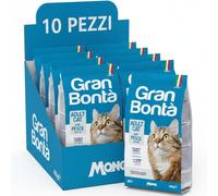 Monge Gran Bontà Crocchette Adult Pesce Alimento Completo Secco Gatti 4kg 10 Pez