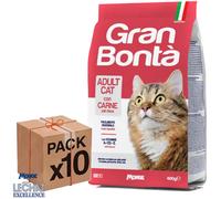 Monge Gran Bontà Crocchette Gatto Adult Carne 10x400g 4kg