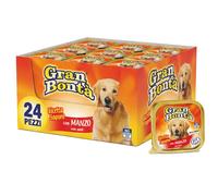 Monge Gran Bontà Patè Adult con Manzo Alimento Umido Cani 150g 24 Pezzi
