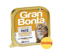 Monge GranBontà Paté per Gatti con Pollo Umido per gatti Monge TOP - 32x100g