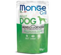 BOCCONCINI DI AGNELLO CON ORTAGGI PER CANI 100gr ALTA QUALITA MONGE GRILL ADULT - COTTI AL FORNO - MADE IN ITALY
