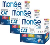 Monge Grill Cat Sterilised Busta Mix Carne e Pesce KIT RISPARMIO 36X85G