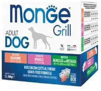 Monge Grill Dog Busta Multipack 12x100G SALMONE MAIALE E AGNELLO