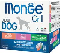 monge grill multibox adult salmone-maiale-agnello 12x100 g