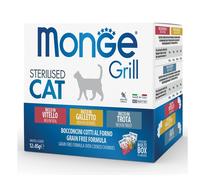 Monge Grill Multibox Sterilised Galleto-vitello-trota 12x85 G