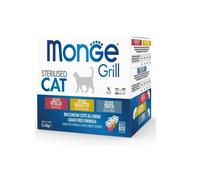 Monge Grill STERILIZZATO MULTIPACK CON POLLO TROTA VITELLO cibo umido per gatti