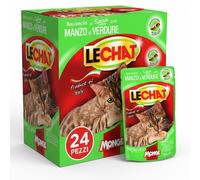 Monge LeChat Adult Bocconcini Manzo e Verdure Umido Gatti Buste 2,4kg 24 Pezzi