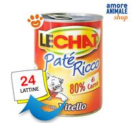 Monge LeChat Cat Patè con Vitello Cibo Umido Gatti Lattina da 400 gr
