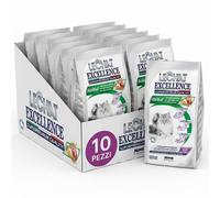 Monge LeChat Excellence Hairball Pollo Crocchette Gatti Boli Pelo 4kg 10 Pezzi