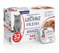 Monge LeChat Fresh Paté e Bocconcini Adult Manzo Umido Gatti 3,2kg 32 Pezzi