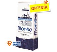 Monge Natural Medium Puppy & Junior Ricco di Pollo: 12 kg