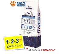 Monge Natural Medium Puppy & Junior Ricco di Pollo: 12 kg
