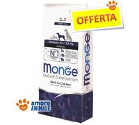 Monge Natural Superpremium Daily Line Medium Senior con Pollo Crocchette Da 12Kg