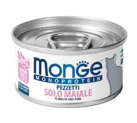 Monge Monoprotein Pezzetti Solo Maiale Cibo Umido Per Gatti Adulti 90g