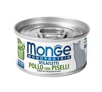 Monge Monoprotein Sfilaccetti Pollo con Piselli 80 g Mangime