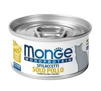 Monge Cat Monoprotein Sfilaccetti Solo Pollo - Monge Cat Monoprotein Sfilaccetti Solo Pollo - Lattina da 80 Gr - CONFEZIONE RISPARMIO