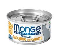 MONGE MONOPROTEIN SFILACCETTI TACCHINO CON CAROTE 80 G