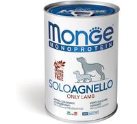 400 g Monge Monoprotein Alimento Completo Monoproteico Cibo Umido Paté per Cani Adulti con Solo Agnello Grain Free e Gluten Free
